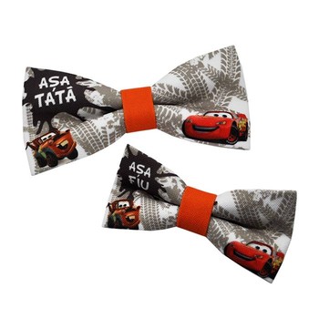 Set Papion personalizabil Tata si Fiu CARS