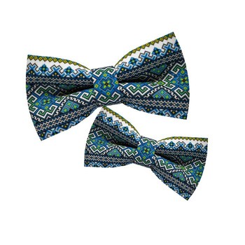 Set Papion Tata si Fiu Etnic Blue