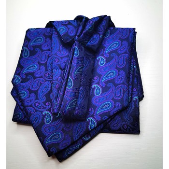 Esarfa Ascot Blue Paisley