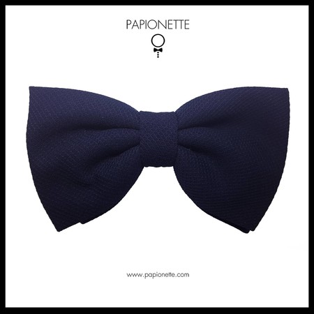 Papion Butterfly Navy Pattern