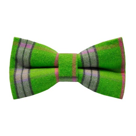 Papion Electric Green&Grey Plaid