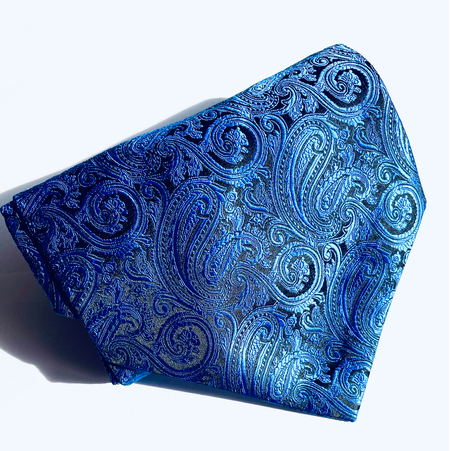 Eșarfă Ascot Blue Paisleys